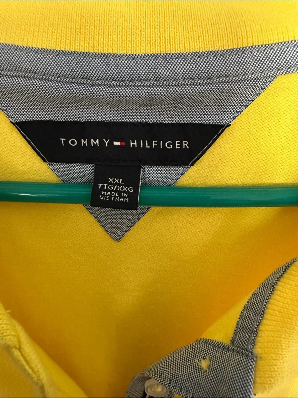 Tommy Hilfiger Bright Yellow Polo with Contrast Trim - NWOT - Picture 2 of 2